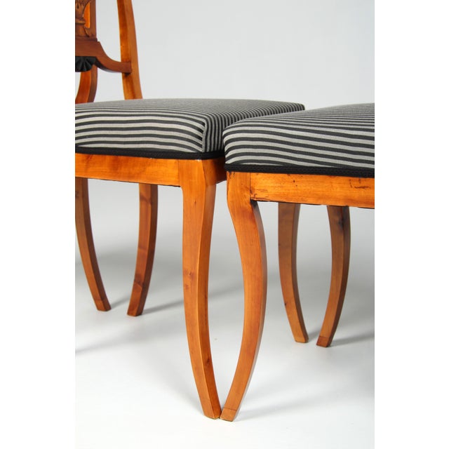 Gray Mid-19th Century Biedermeier Chairs, 1845, Set of 4 For Sale - Image 8 of 13