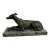 Vintage Bronze Sculpture of a Lying Greyhound Dog on a Marble Base For Sale