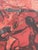 Paper Vintage Signed Abstract Painting in Red and Black, Figurative Composition For Sale - Image 7 of 10