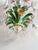 Mid-Century Modern Vintage European Floral Tole Chandelier with Frosted Glass Tulip Shades, 1970s For Sale - Image 3 of 13