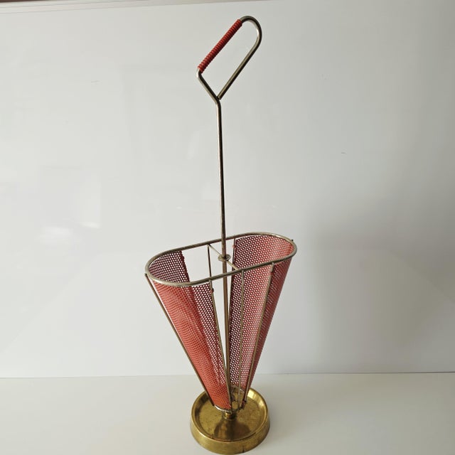 Mid-Century Modern Umbrella Stand in the style of Mathieu Matégot, France, 1950s For Sale - Image 9 of 17