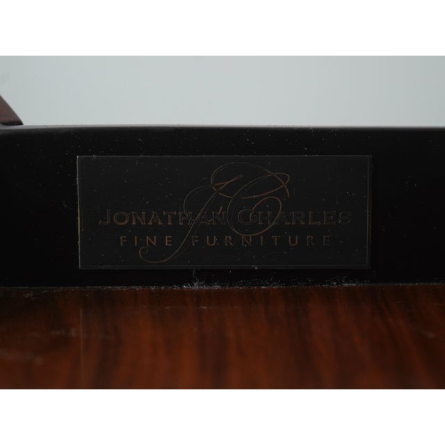 Jonathan Charles Round 2 Drawer Modern Design Lamp Table For Sale - Image 18 of 18