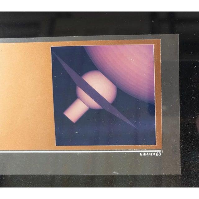 Contemporary 1980's Contemporary Modern Mixed Media Signed Art Piece For Sale - Image 3 of 5