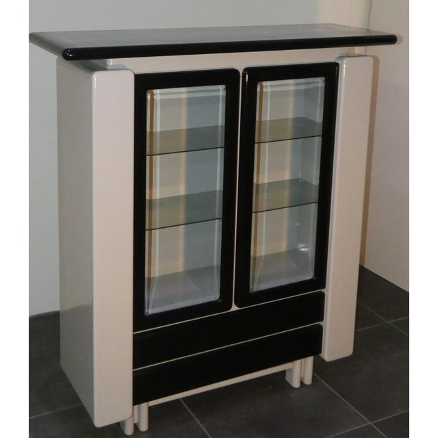Two-Tone Lacquered Wood Bar Cabinet, Italy, 1980s For Sale - Image 13 of 14