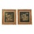 Vintage Thai Silk Paintings-Pair-Ramakien-Thailand Framed Asian Art-Mythology For Sale