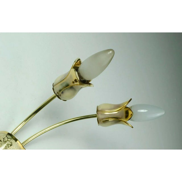 Mid-Century Modern Mid-Century Ceramic Brass Wall Light, 1950s For Sale - Image 3 of 11