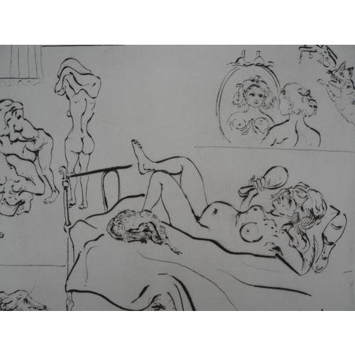 Mordecaï Moreh, Women Bathing, Etching For Sale - Image 6 of 10