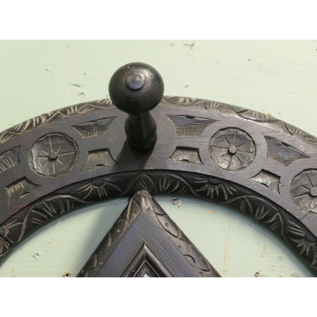 Gothic Horseshoe Coat and Tack Rack with Mirror For Sale - Image 3 of 8