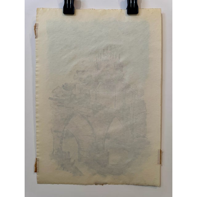Henry Emil Salloch Original Watercolor on Paper Puente De Tajo, Toledo Epaña. 1973. For Sale In Atlanta - Image 6 of 7