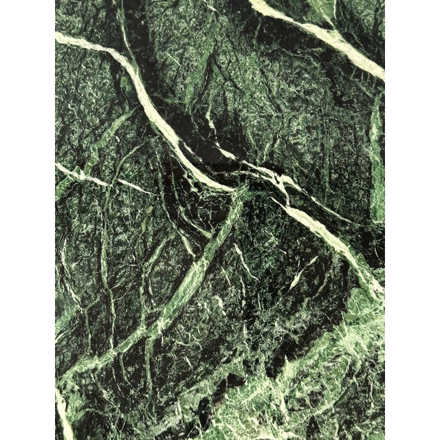 Verde Alpi Marble Pedestal Coffee Table, Italy, 1980s For Sale - Image 14 of 14