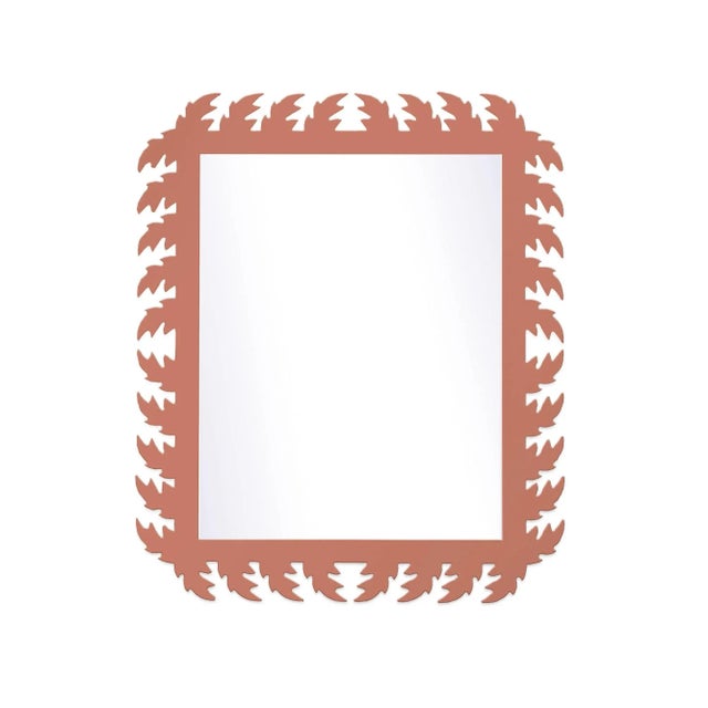 Contemporary Fleur Home Audubon Rectangle Mirror in Red Earth, 38x48 For Sale - Image 3 of 3