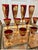 Venetian Murano Tre Fuocchi Glasses with 24k Gold Leaf on Ruby Red Glass, 1920s, Set of 12 For Sale - Image 3 of 11