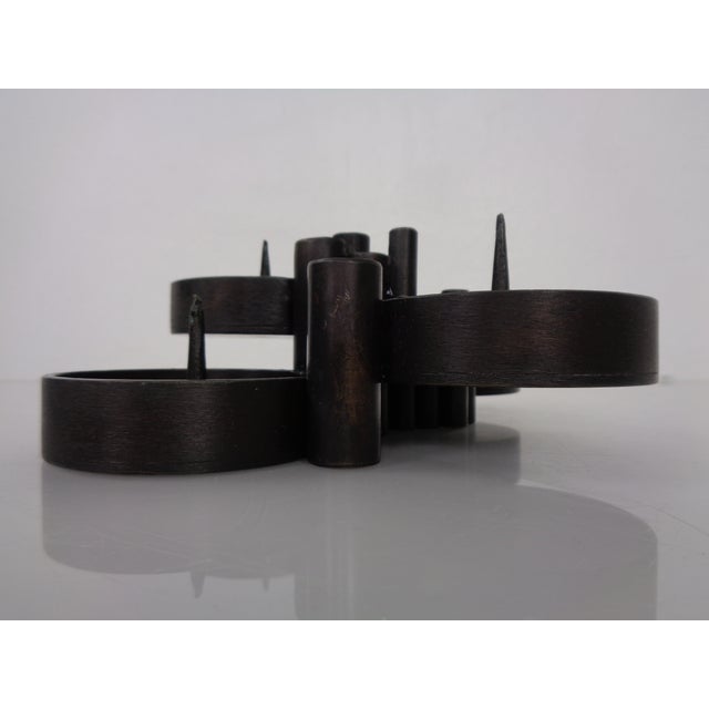 Brutalist Bronze Candleholder by Manfred Bergmeister for Ebersberg, Germany, 1960s For Sale - Image 10 of 18