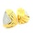 Bold vintage Italian ear clips dating to circa 1980, crafted in substantial 18K yellow gold and accented with...