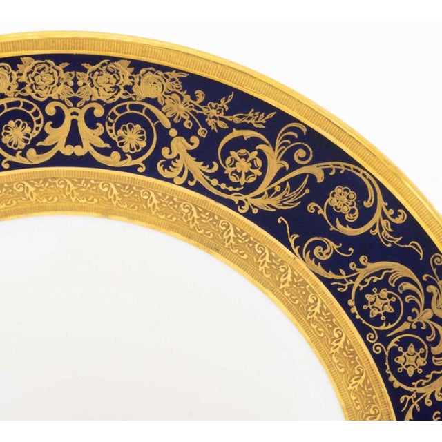 Early 20th Century C. Ahrenfeldt Limoges Porcelain Dinner Plates - Set of 12 For Sale - Image 4 of 7