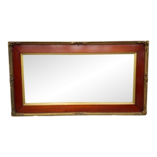 Early 20th Century Federal Style Cherry and Gilt Metal Mirror For Sale