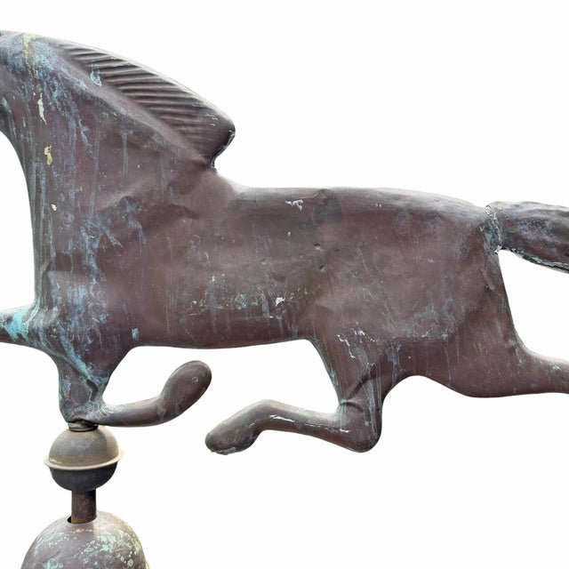 Early 20th Century American Copper Thoroughbred Horse Weathervane For Sale - Image 12 of 16