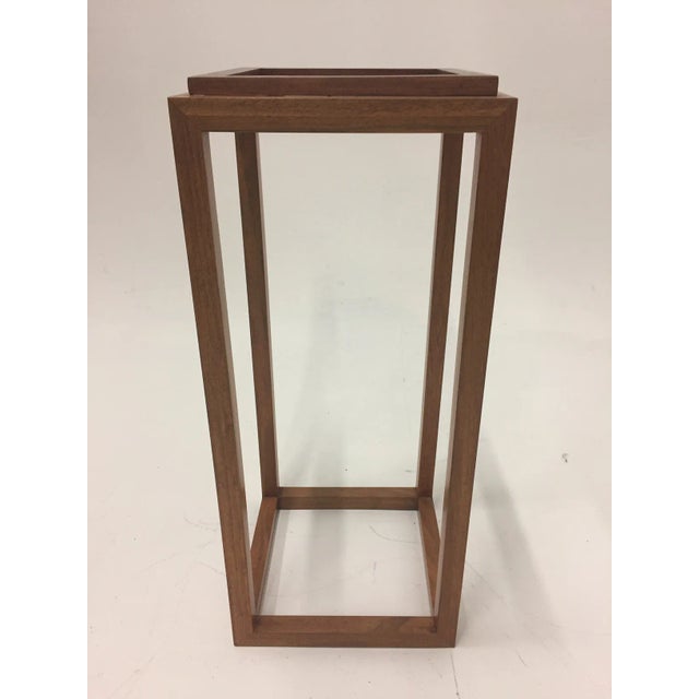 Abstract Walnut Sculpture on Travertine Base by Arthur Williams For Sale - Image 9 of 13