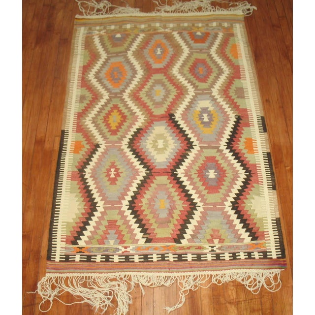 Tribal Vintage Turkish Kilim - 4'1" x 6'3" For Sale - Image 4 of 4