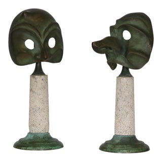 1970s Murano Seguso Table Lamps by Elin Raaberg Nielsen, a Pair For Sale