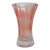 Peach Pink Pressed Glass Vase Wide Opening 10 Panel Ribbed Design Vintage 4756b For Sale
