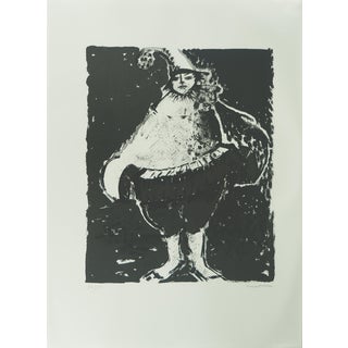 Roger Crusat, Clown au chapeau, Lithograph For Sale