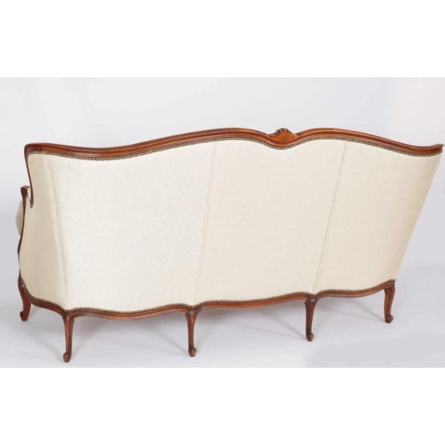 Wood Mid-Century Louis XV Style Sofa For Sale - Image 7 of 9