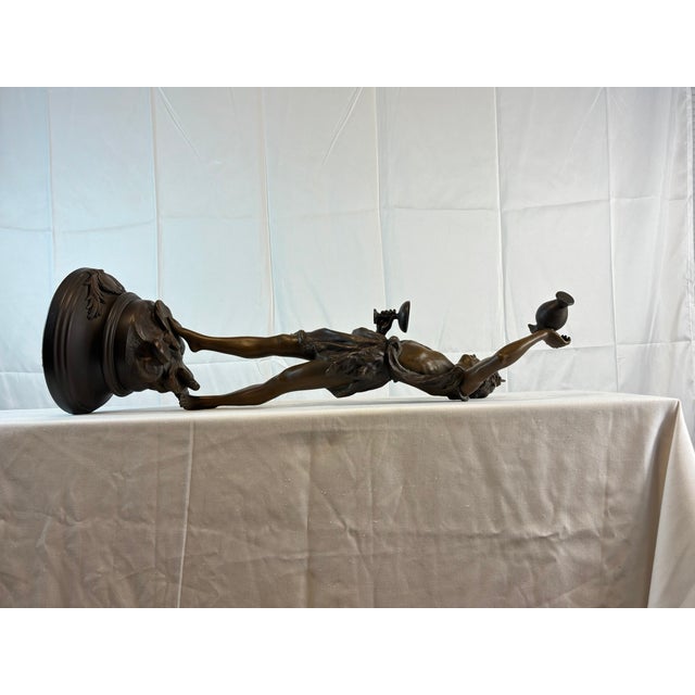 Antique French L. & F. Moreau Bacchus Spelter Sculpture, 28"h For Sale In Cleveland - Image 6 of 18