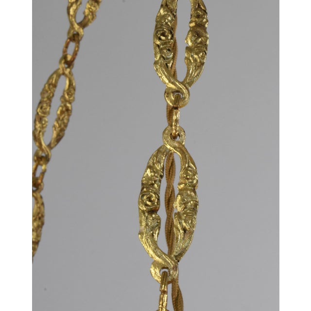 Large French Art Deco Pendant Light by Galle - 1925 Cameo Gallé Chandelier France For Sale - Image 17 of 18