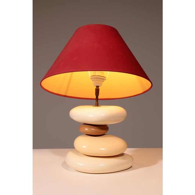 France Pebble Table Lamp by François Chatain, 1980s For Sale - Image 11 of 14