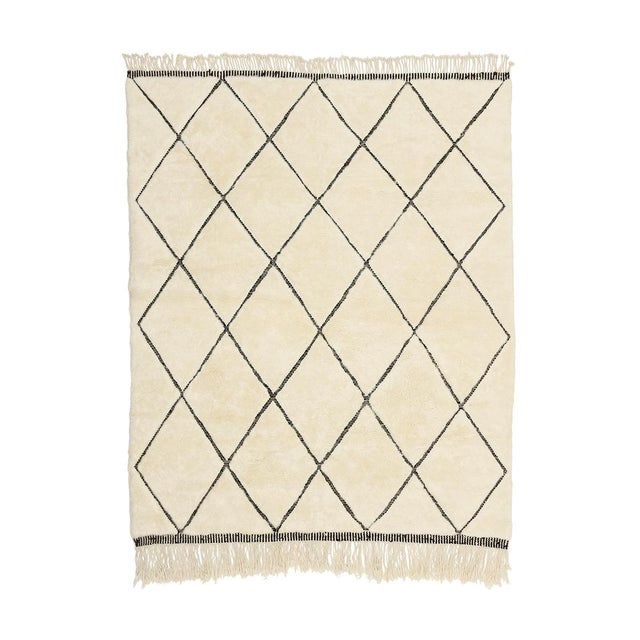 Black Hand-Knotted Wool Rug by Azele Studio For Sale - Image 8 of 8