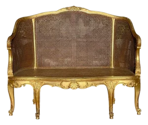 Louis XV Style Gilded Wood Bench