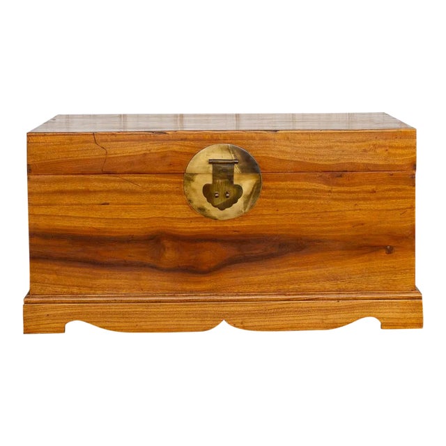 Campaign Style Asian Cedar Chest For Sale