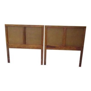 1980s Hollywood Regency Set of Two Twin Headboards in Honey Color For Sale