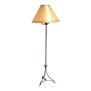 Vintage Spanish Style Wrought Iron Floor Lamp For Sale