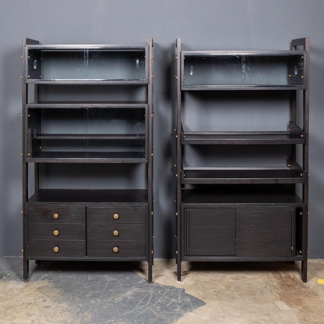 Italian Ebonised Open-Back Shelving Units, 1970s, Set of 2 For Sale - Image 17 of 18
