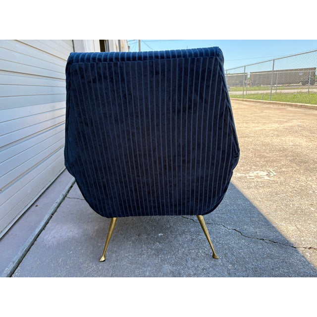 1950s Pair of Italian Modern Gio Ponti Inspired Lounge Chairs For Sale - Image 13 of 14
