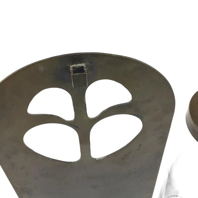 Vintage Brass & Glass Wall Hanging Candle Holder For Sale - Image 11 of 12