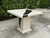 1990s 1990 Postmodern Pedestal Accent Table With Black & Brass Inlay For Sale - Image 5 of 11