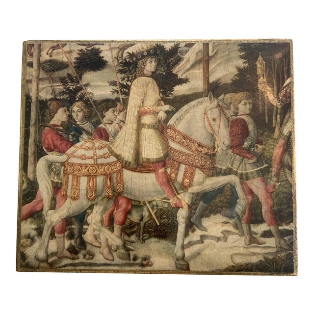 1970s Florentine Gilt Hand-Painted Locking Treasure/Jewelry Box For Sale