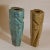 1990s Pottery Vases in Blue and Beige Glaze, Set of 2 For Sale - Image 5 of 14