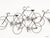 Authentic vintage C. Jeré (Curtis Jere) wall sculpture of overlapping bicycles, signed and dated © C. Jere ’72. Produced...