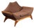 MCM Italian-Inspired Gondola Sofa in Brown For Sale