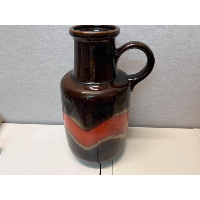 Mid-Century Modern Vintage Fat Lava Model 408-40 Floor Vase from Scheurich, 1970s For Sale - Image 3 of 18