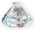 Czechoslovakian Art Deco Paneled Crystal Perfume Bottle Frosted Crystal Stoppe For Sale - Image 11 of 13