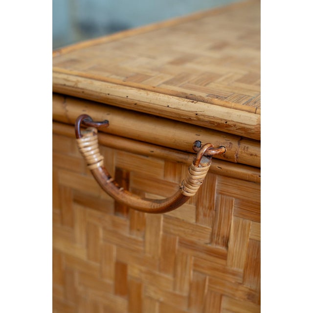 Vitage Bamboo Storage Trunks, 1980s, Set of 2 For Sale - Image 10 of 12