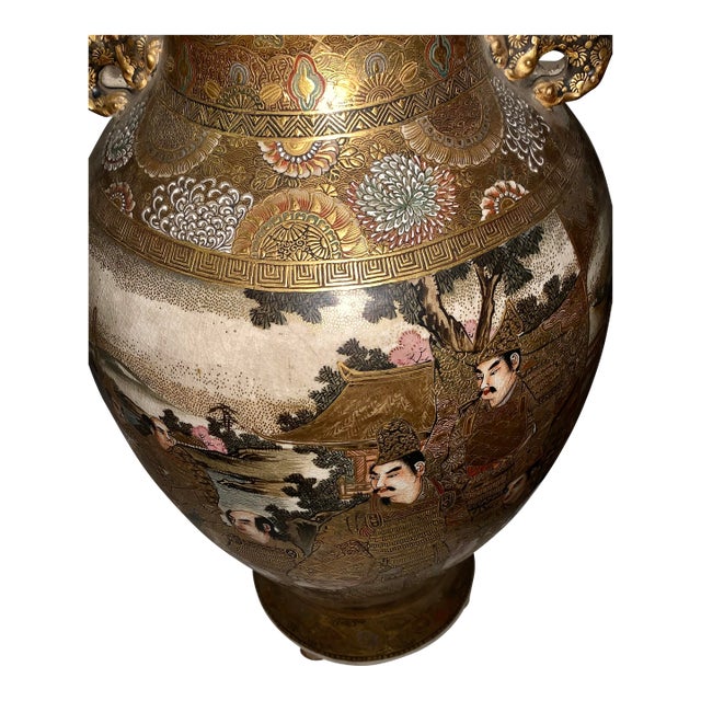 Pair of Vase in Porcelain Satsuma For Sale