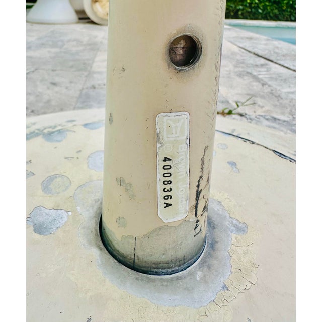 White 1960's Brown Jordan Sunshade Umbrella For Sale - Image 8 of 9