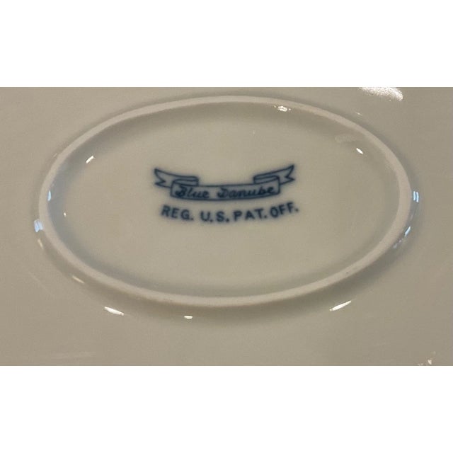Mid-Century Modern Vintage Blue Danube Blue Onion 14" Oval Serving Platter Tray For Sale - Image 3 of 4