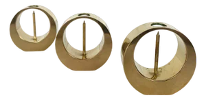 Mid-Century Scandinavian Candleholders in Brass by Arthur Pe, Kolbäck, Sweden, 1950s, Set of 3